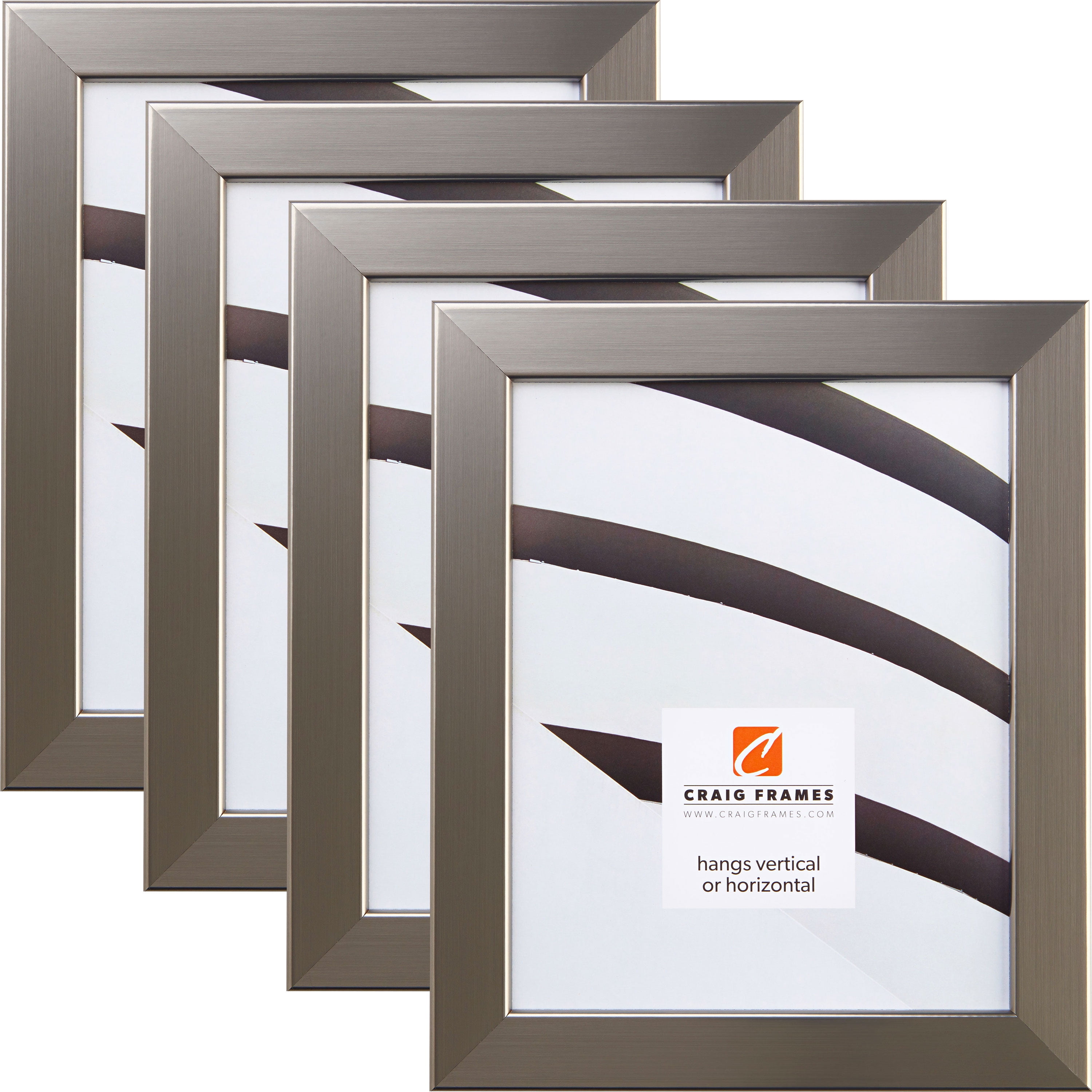 Craig frames bauhaus modern silver picture frame set of 4 walmart