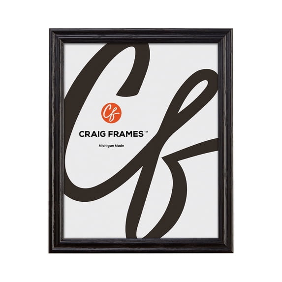 Craig Frames Black 12x24 inch Hardwood Picture Frame Wiltshire 200 Series