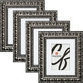 thumbnail image 1 of Craig Frames Bravado, 12x16 inch Antique Silver Picture Frame Matted for a 8x12 Photo, Set of 4, 1 of 5