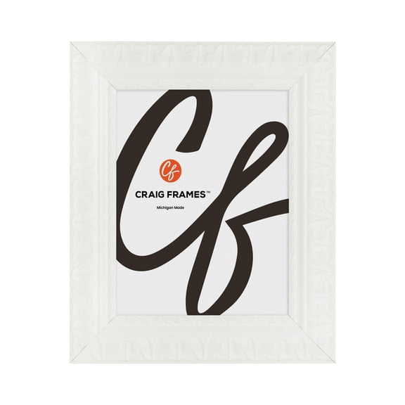 Craig Frames Bravado, 23x35 inch Picture Frame, White