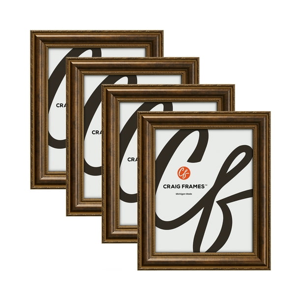 Craig Frames Bronze 9x9 inch Picture Victoria Picture Frame, Set of Four