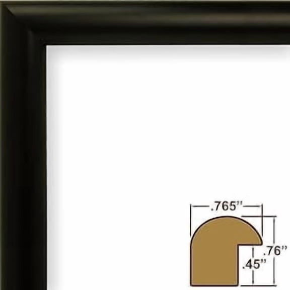 Craig Frames Bullnose Contemporary Black Composite Picture&nbsp;Frame