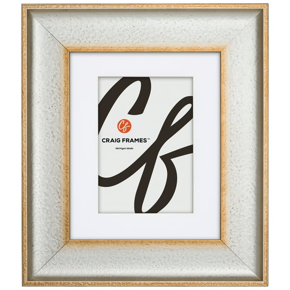 Craig Frames Cairo, 20x30 Picture Frame Matted for a 16x24 Photo, Silver