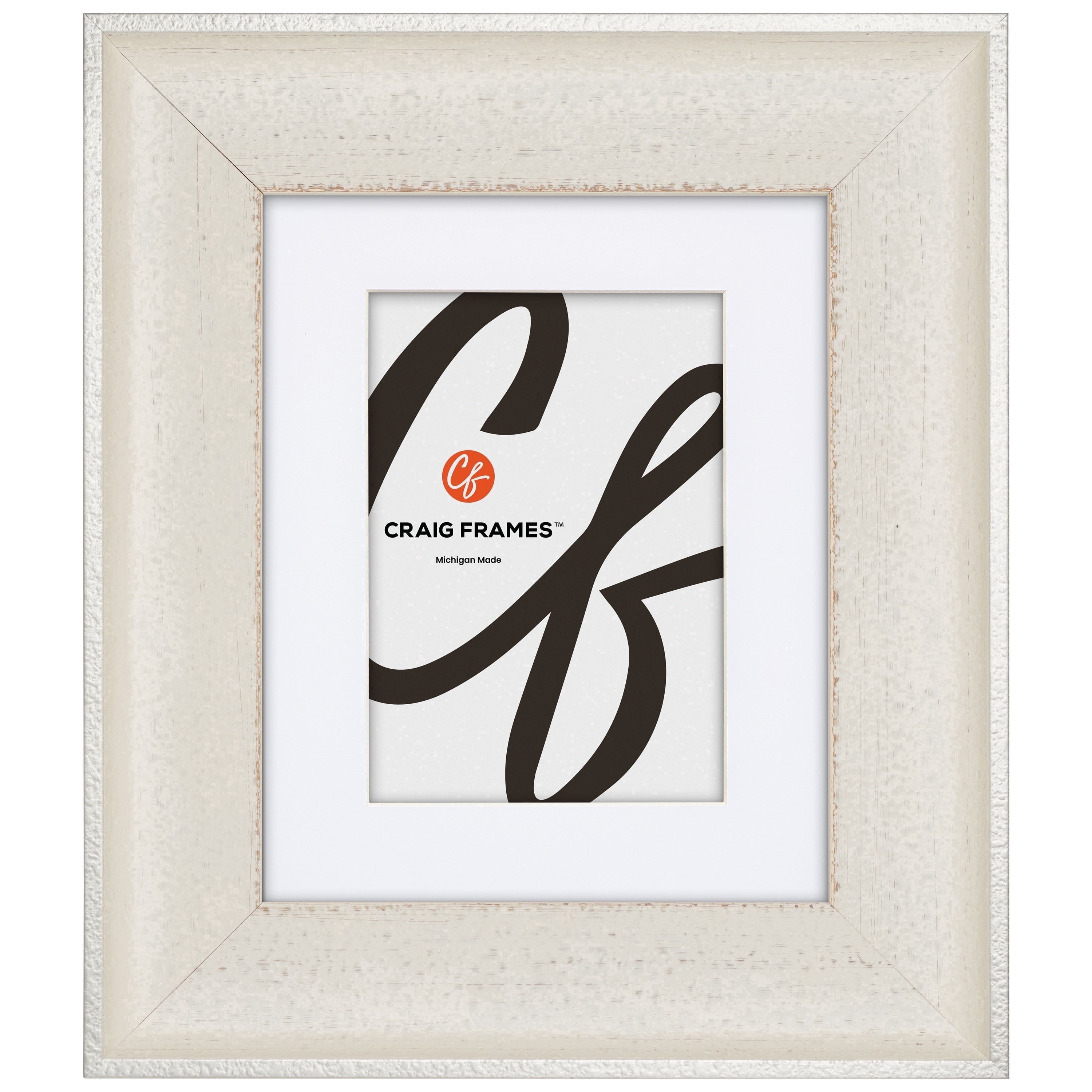 Craig Frames Cairo, 22x28 Picture Frame Matted for an 18x24 Photo, Radiant White