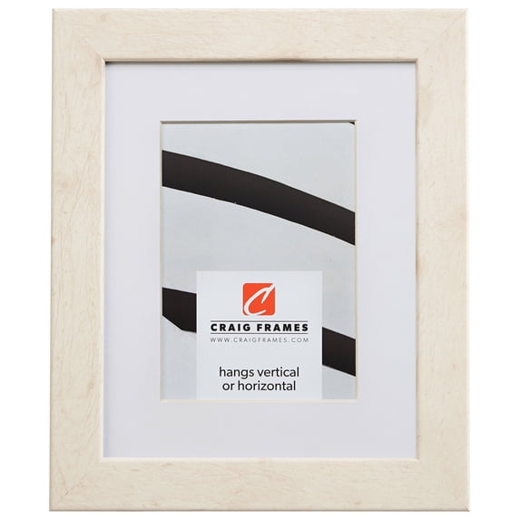 Craig Frames Colori, 16x16 inch Rustic Off-White Picture Frame Matted for a 12x12 Photo