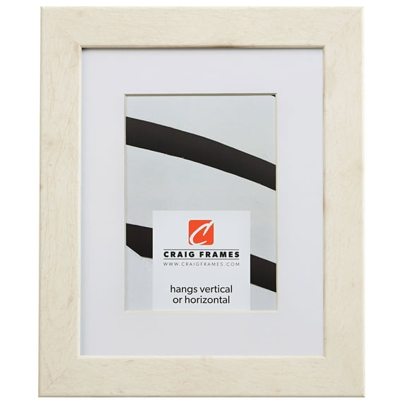 Craig Frames Colori, 16x22 inch Rustic Off-White Picture Frame Matted for a 12x18 Photo