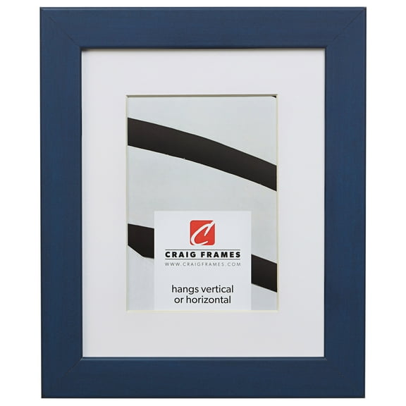 Craig Frames Colori, 20x30 inch Blue Picture Frame Matted for a 16x24 Photo