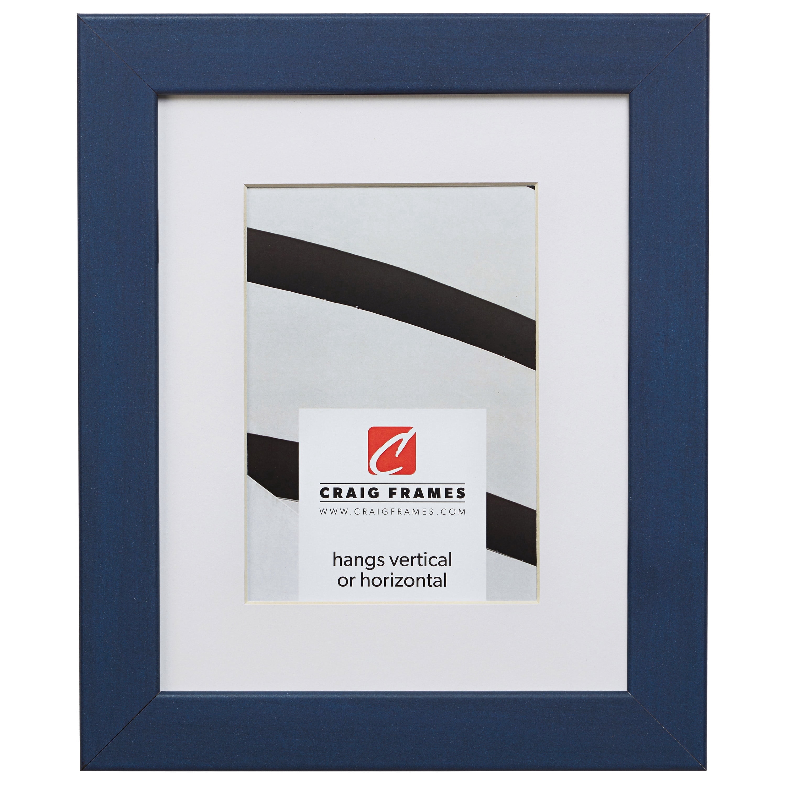 Craig Frames Colori, 22x28 inch Blue Picture Frame Matted for an 18x24 Photo