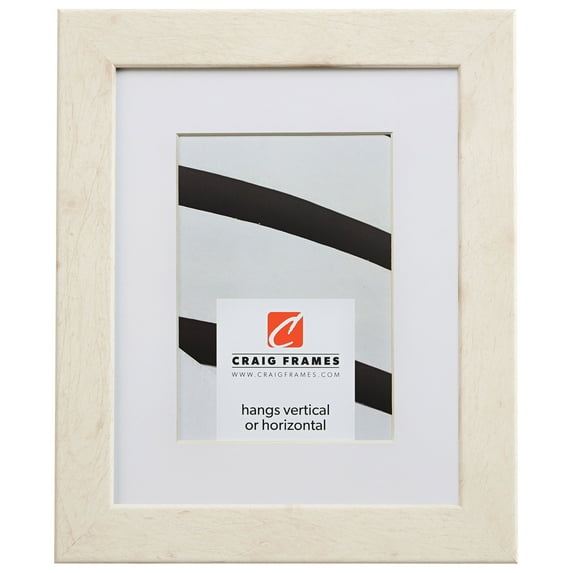 Craig Frames Colori, 22x28 inch Rustic Off-White Picture Frame Matted for an 18x24 Photo