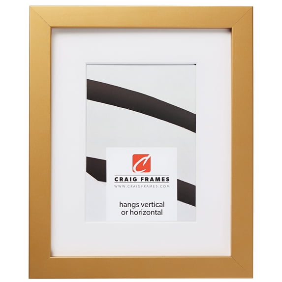 Craig Frames Confetti, 12x12 inch Modern Gold Picture Frame Matted for a 9x9 Photo