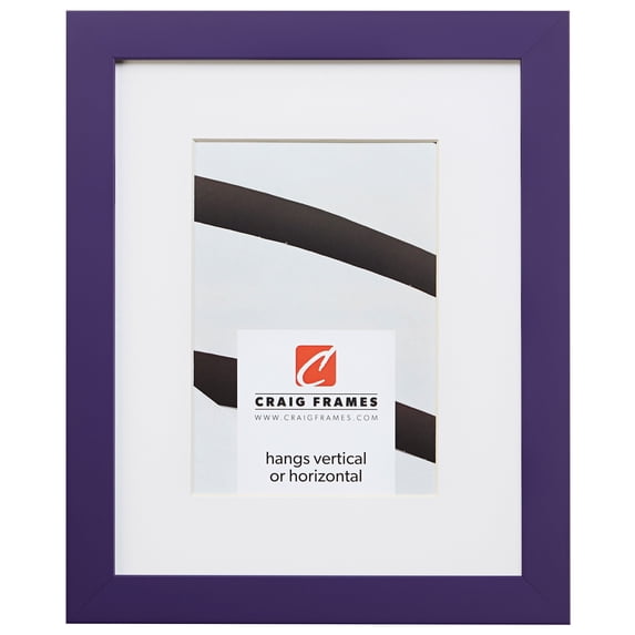 Craig Frames Confetti, 12x16 inch Modern Purple Picture Frame Matted for an 8x12 Photo