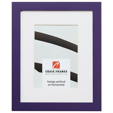 Craig Frames Confetti, 12x18 inch Modern Purple Picture Frame Matted for a 10x13 Photo