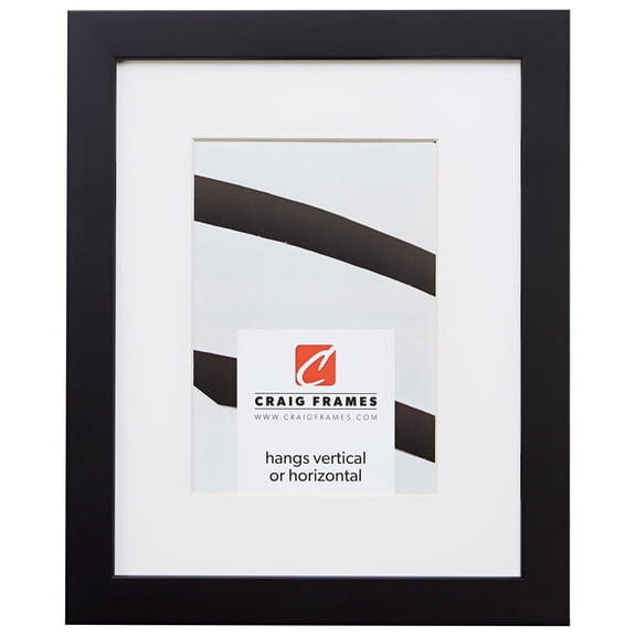 Craig Frames Confetti, 20x24 inch Modern Black Picture Frame Matted for a 16x20 Photo