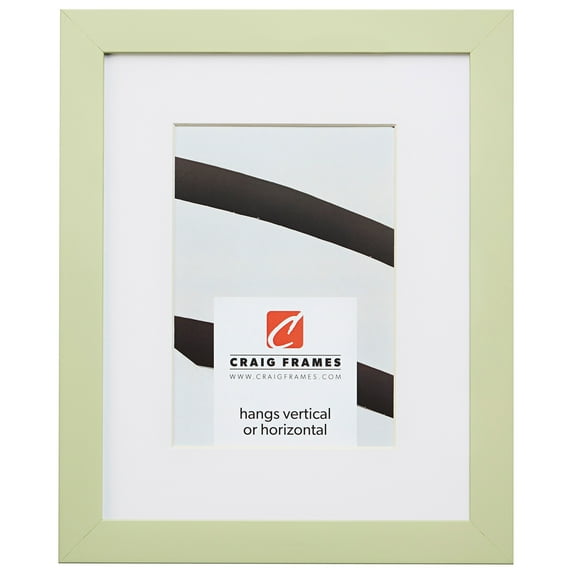 Craig Frames Confetti, 20x24 inch Modern Light Green Picture Frame Matted for a 16x20 Photo