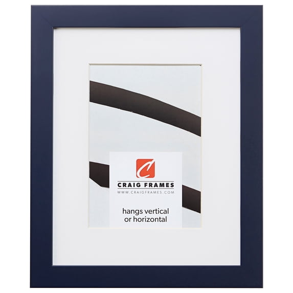 Craig Frames Confetti, 20x30 inch Modern Navy Blue Picture Frame Matted for a 16x24 Photo
