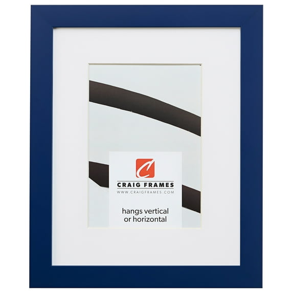 Craig Frames Confetti, 22x28 inch Modern Blue Picture Frame Matted for an 18x24 Photo