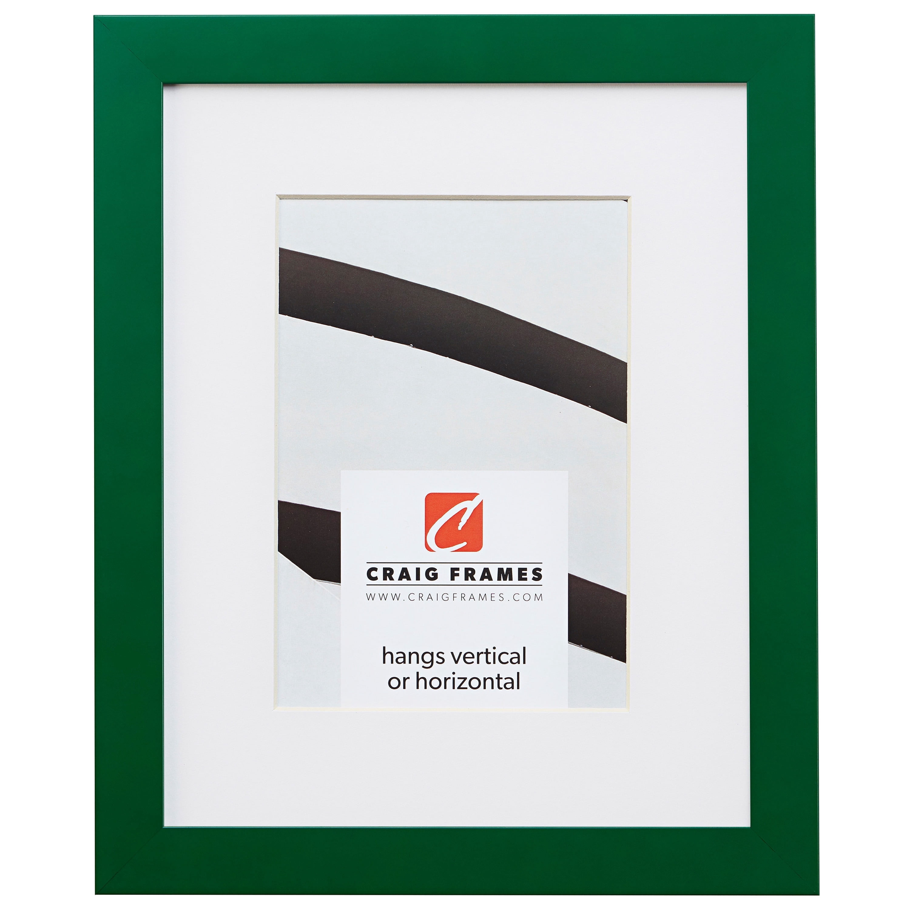 Craig Frames Confetti, 22x28 inch Modern Green Picture Frame Matted for an 18x24 Photo