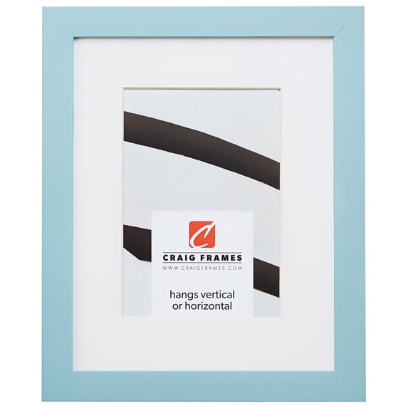 Craig Frames Confetti, 22x28 inch Modern Light Blue Picture Frame Matted for an 18x24 Photo