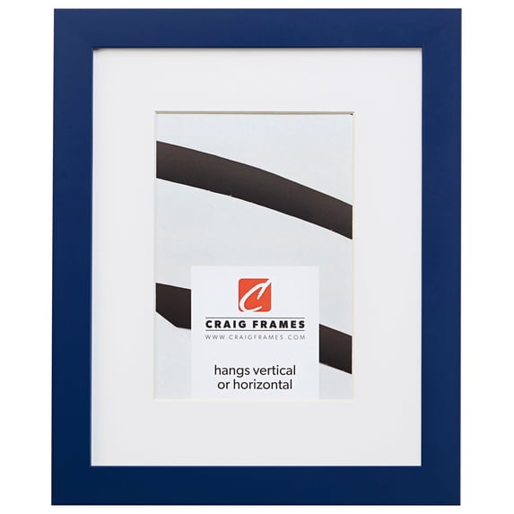 Craig Frames Confetti, 24x36 inch Modern Blue Picture Frame Matted for a 20x30 Photo