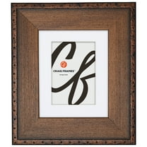 Craig Frames Constitution Nautical, 5x7 Picture Frame Matted for a 4x6 Photo, Walnut Brown