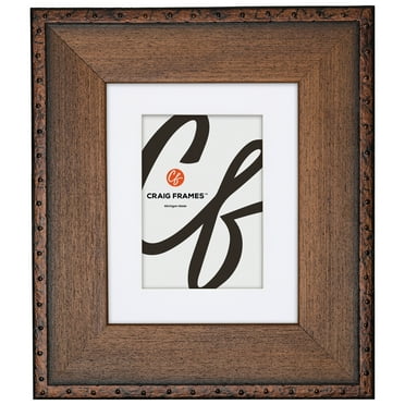 Craig Frames Constitution Nautical, 5x7 Picture Frame Matted for a 4x6 Photo, Walnut Brown