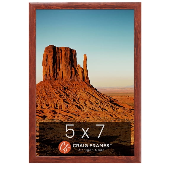 Craig Frames Contemporary 1", 5 x 7 Inches Picture Frame, Modern Honey Brown