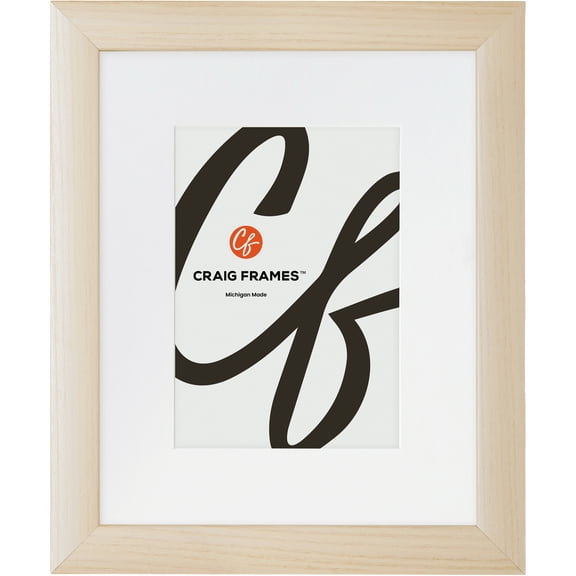 Craig Frames Contemporary, 16x20 Picture Frame Matted for an 11x14 Photo, Natural