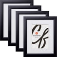 thumbnail image 1 of Craig Frames Contemporary, 18 x 24 Inch Black Picture Frame Matted to Display a 12 x 18 Inch Photo, Set of 4, 1 of 5