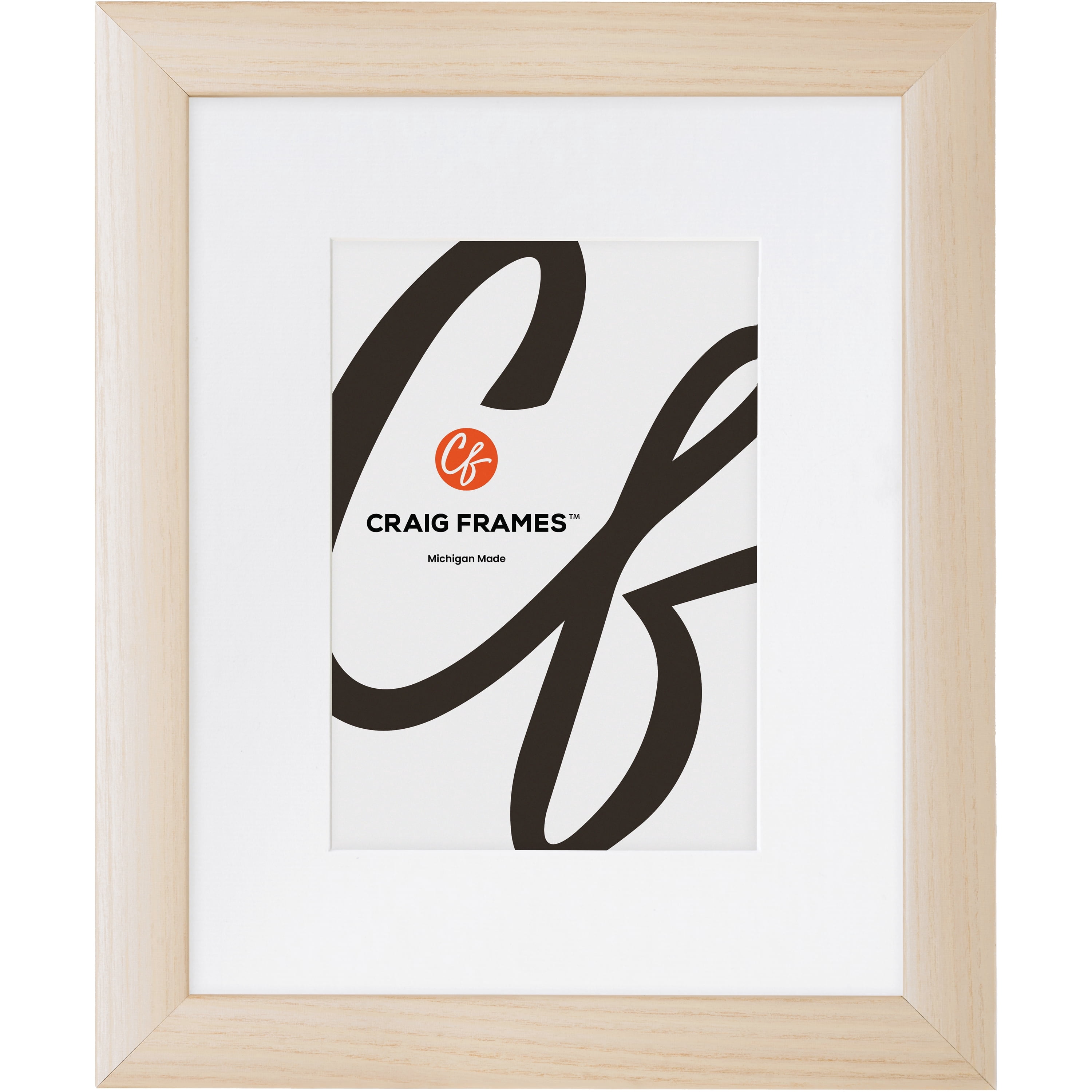 Craig Frames Contemporary, 18x24 Picture Frame Matted for a 12x18 Photo, Natural