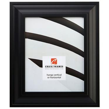 Craig Frames Contemporary Upscale, 12 x 18 inch Picture Frame, Traditional Black