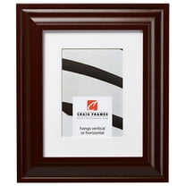 Craig Frames Contemporary Upscale, 18x36 inch Mahogany Red Picture Frame Matted for a 14x32 Photo