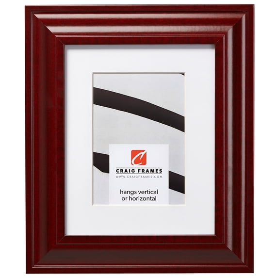 Craig Frames Contemporary Upscale, 20x26 inch Cherry Red Picture Frame Matted for a 16x22 Photo