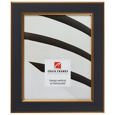 Craig Frames Crackle Picture Frame, 16x20 inch, Black and Gold