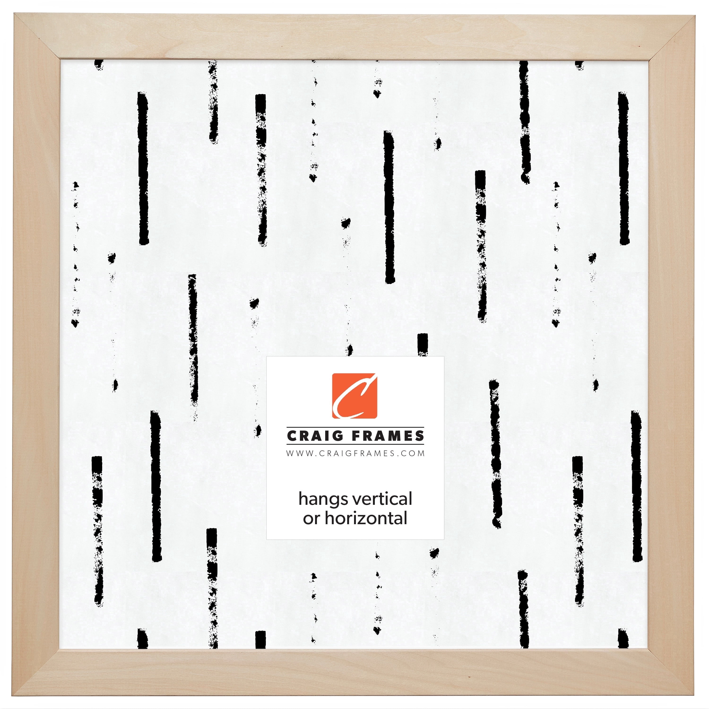 Craig Frames DIY Unfinished Wood Picture Frame, 12 x 12 Inch, Natural ...