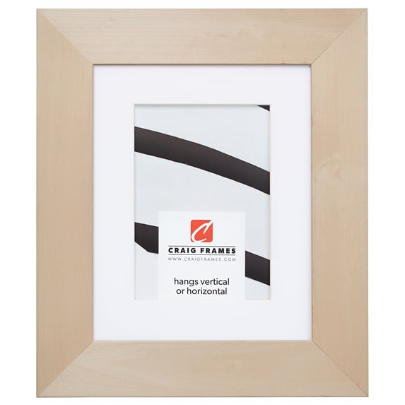 Craig Frames DIY Unfinished Wood Picture Frame, 12 x 16 Inch Matted to Display an 8 x 12 Inch Photo, Natural
