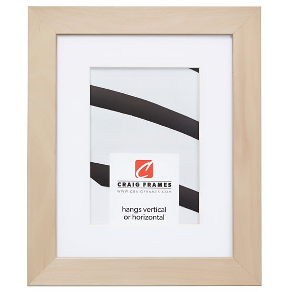 Craig Frames DIY Unfinished Wood Picture Frame, 14 x 18 Inch Matted to Display a 10 x 13 Inch Photo, Natural