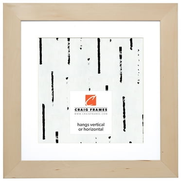 Craig Frames DIY Unfinished Wood Picture Frame, 16 x 16 Inch Matted to Display a 12 x 12 Inch Photo, Natural