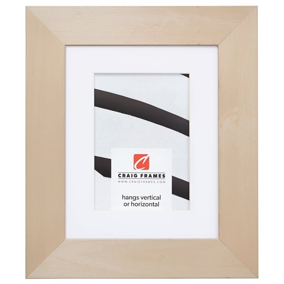 Craig Frames DIY Unfinished Wood Picture Frame, 8 x 10 Inch Matted to Display a 5 x 7 Inch Photo, Natural