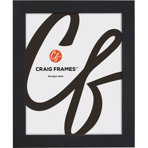Craig Frames Essentials, 13x13 Inch Picture Frame, 1 Inch Wide Modern, Satin Black