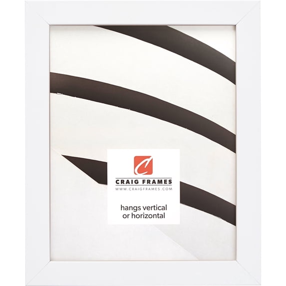 Craig Frames Essentials, 14x18 inch Picture Frame, Satin White