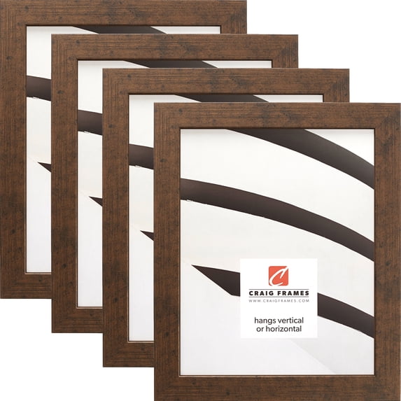 Craig Frames Essentials, 14x20 inch Picture Frame, Rustic Copper, Set of 4