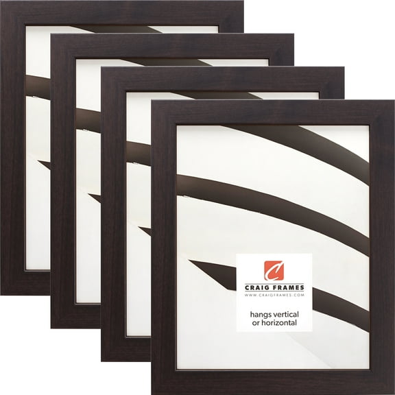 Craig Frames Essentials, 14x22 inch Picture Frame, Brazilian Walnut, Set of 4