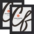 thumbnail image 1 of Craig Frames Essentials, 19x23 Inch Picture Frame, 1 Inch Wide Modern, Satin Black, Set of 2, 1 of 5