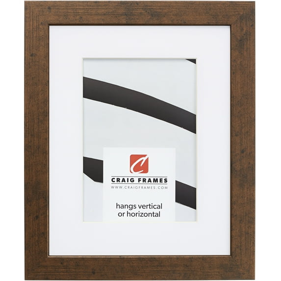 Craig Frames Essentials, 22x28 inch Picture Frame Matted for a 18x24 Photo, Rustic Copper