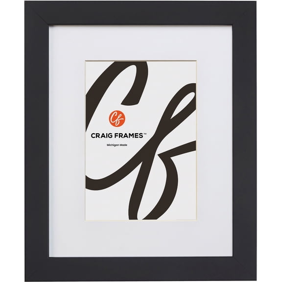 Craig Frames Essentials, 26x32 Inch Black Picture Frame Matted to Display a 22x28 Inch Photo