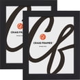 thumbnail image 1 of Craig Frames Essentials, 5x7 Inch Picture Frame, 1 Inch Wide Modern, Satin Black, Set of 2, 1 of 5