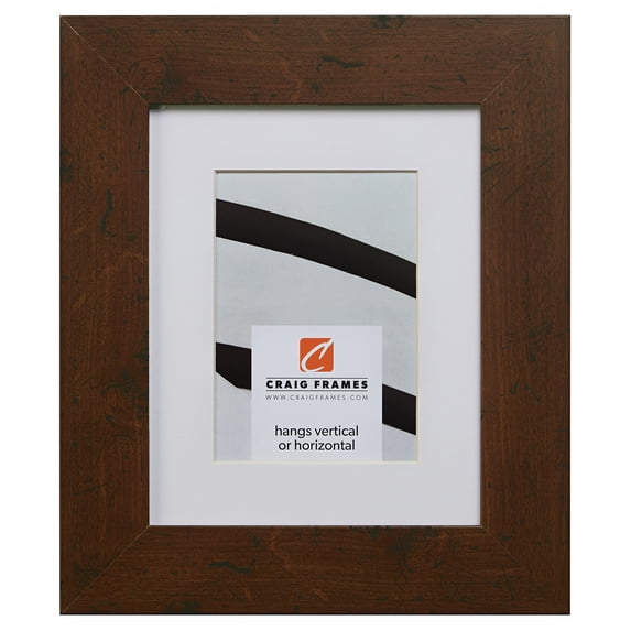 Craig Frames FM74DKW 14x20 inch Dark Walnut Brown Picture Frame Matted for a 11x17 Photo
