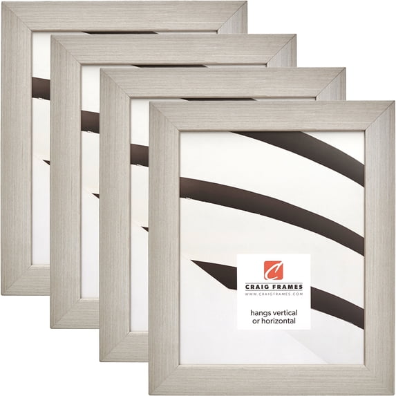 Craig Frames Farmhouse Essentials, 10x13 inch Picture Frame, Light Grey, Set of 4