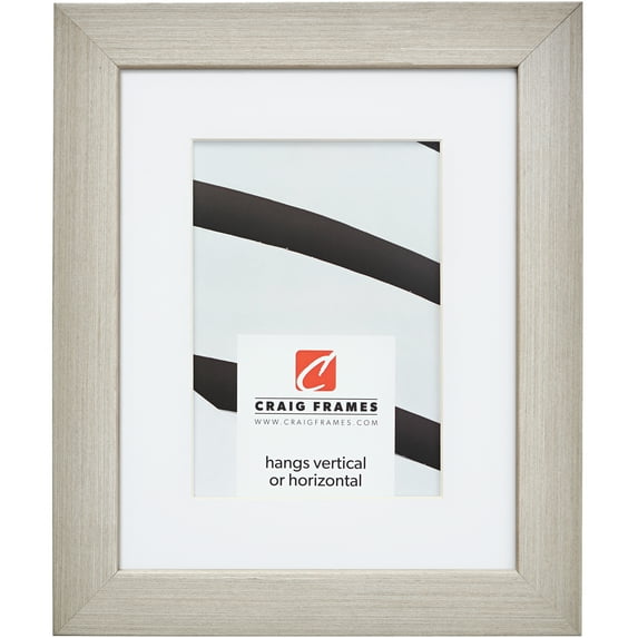 Craig Frames Farmhouse Essentials, 12x36 inch Picture Frame Matted for a 8x32 Photo, Light Grey