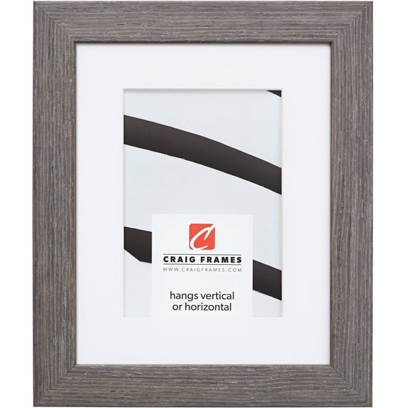 Craig Frames Farmhouse Essentials, 16x22 inch Picture Frame Matted for a 12x18 Photo, Charcoal Grey